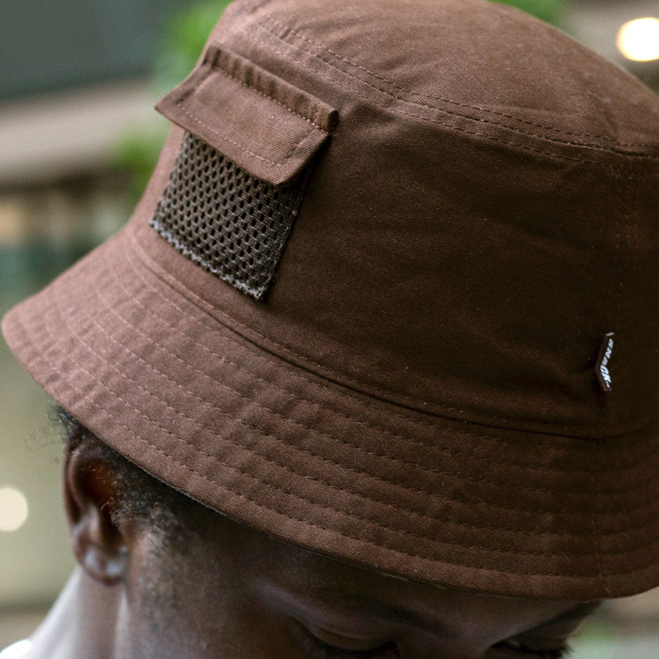 Snack Lick Shot bucket hat marrone camo reversibile