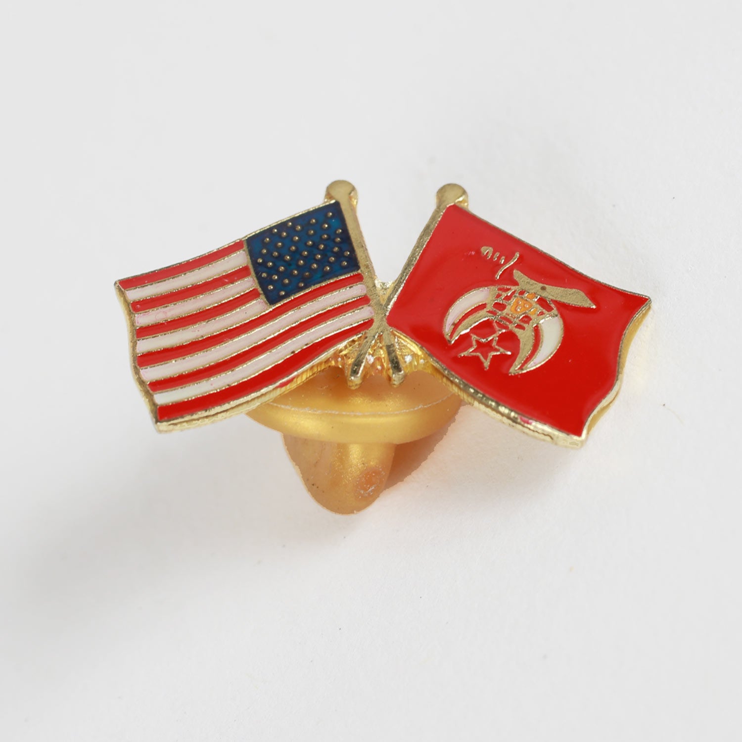 Shriners Flag spilla smaltata vintage 0.5"