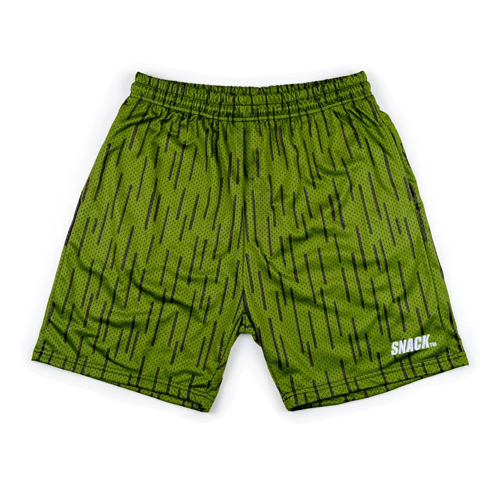 Snack Skateboarding Rain Camo pantaloncini mesh larghi