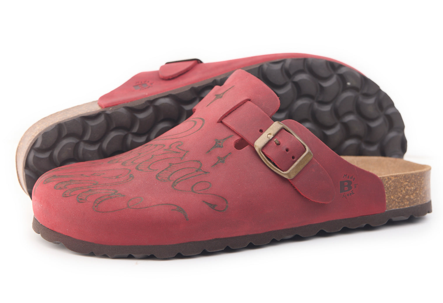 AC Longboards 1900 Garnet Pura Vida sabot pelle pirografato
