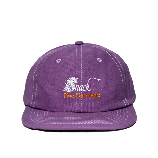 Snack Fine Garments cappello viola canvas 6 pannelli