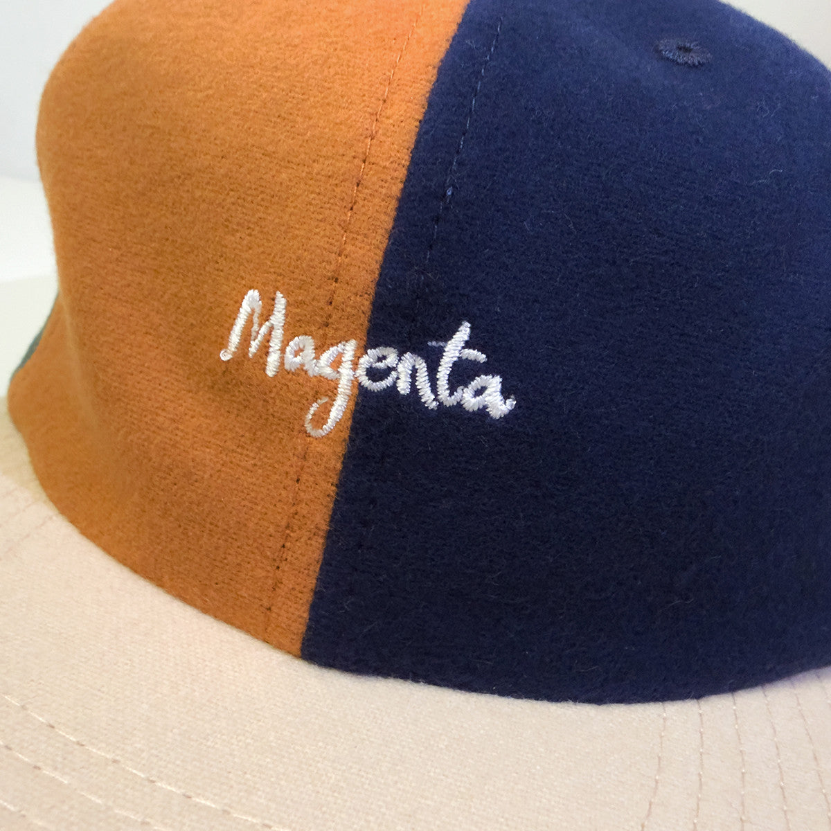 Magenta Panels 6 Panel Cappello Cotone Beige Fantasia