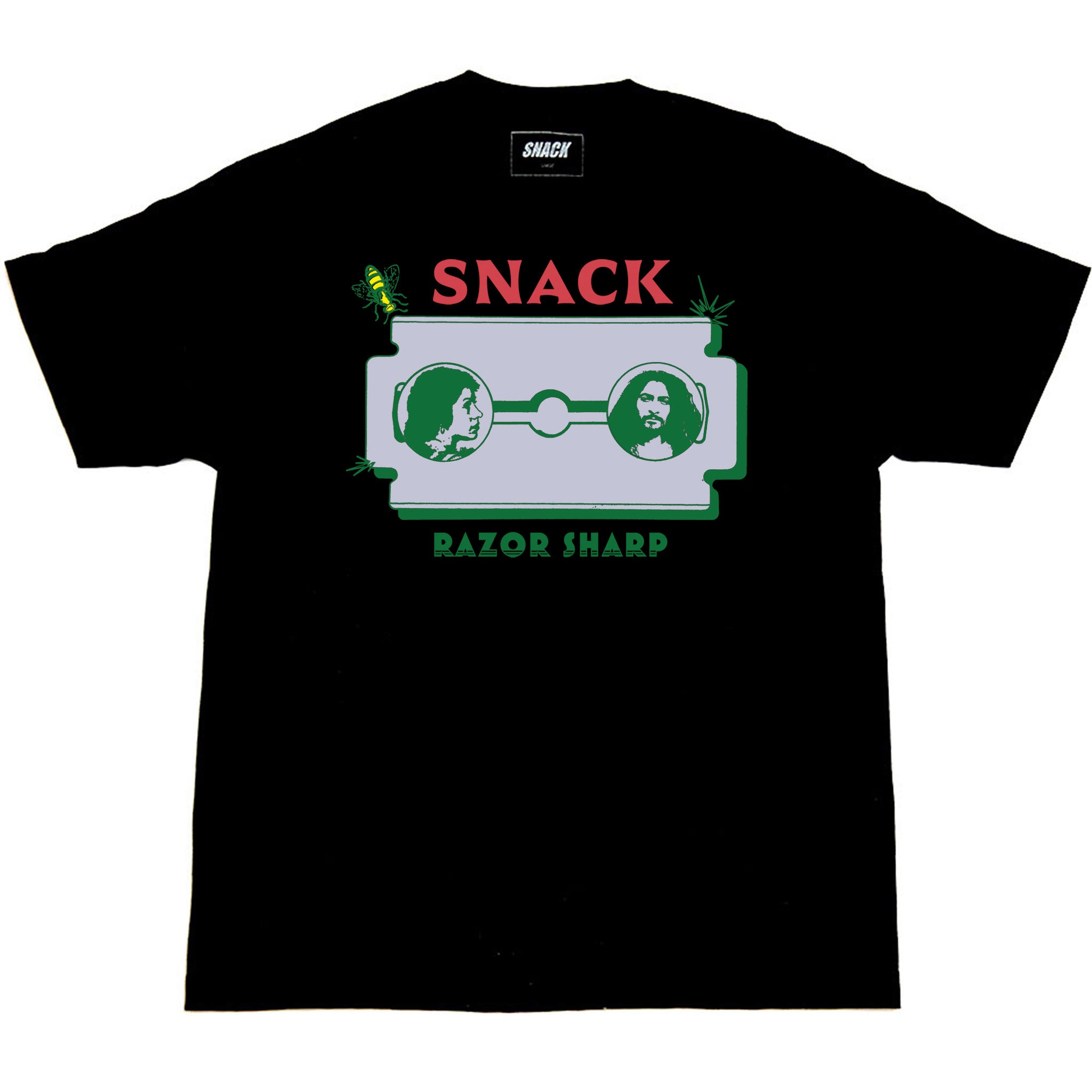 Snack Razor Sharp T-Shirt Nera in Cotone Taglia M
