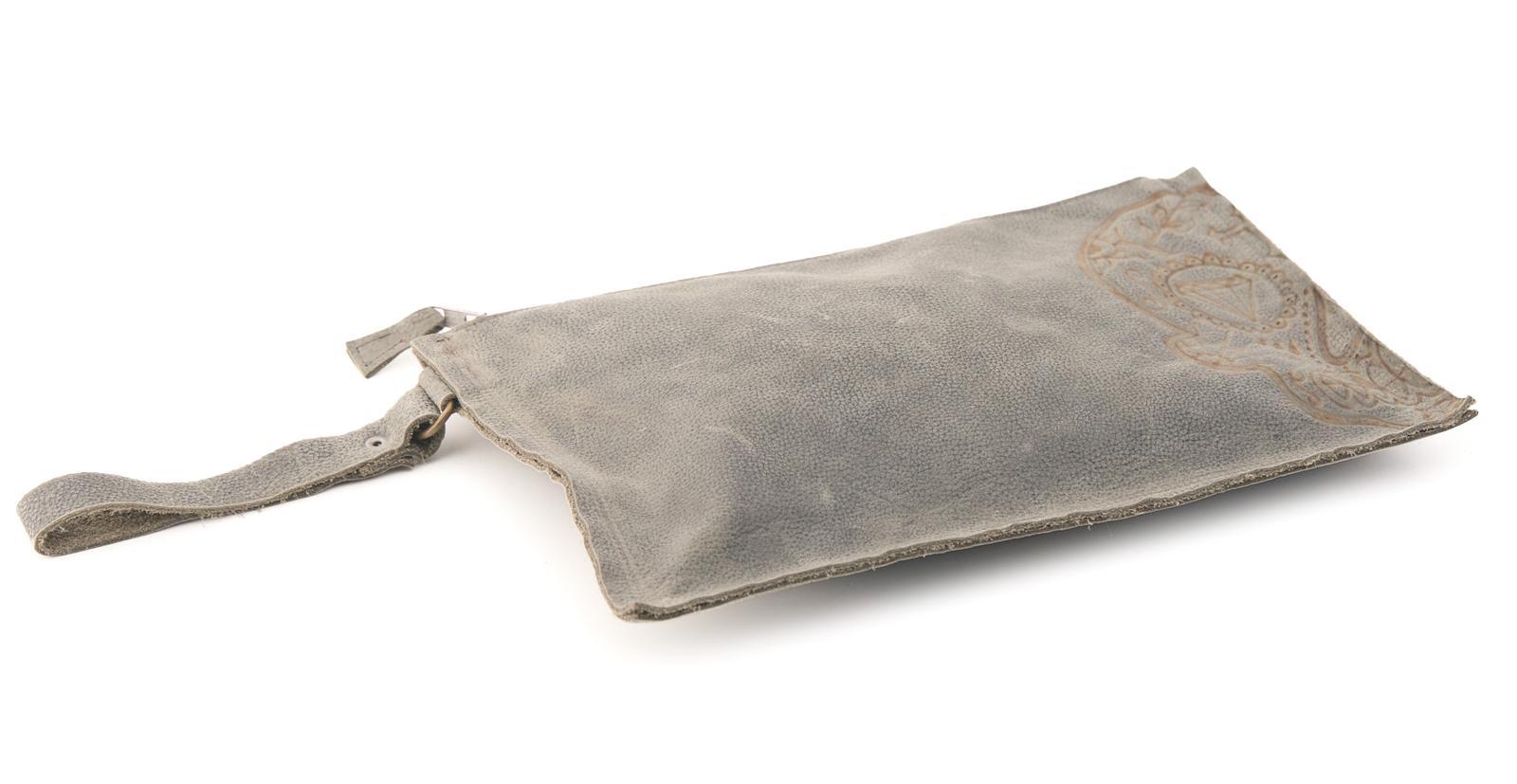 AC Longboards Uzuri Pochette Calavera pelle grigia