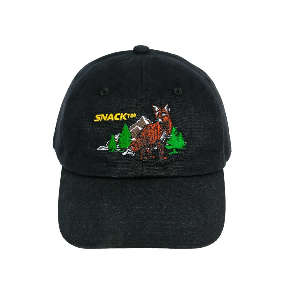 Snack Crazy Like a Fox cappello nero tela cerata
