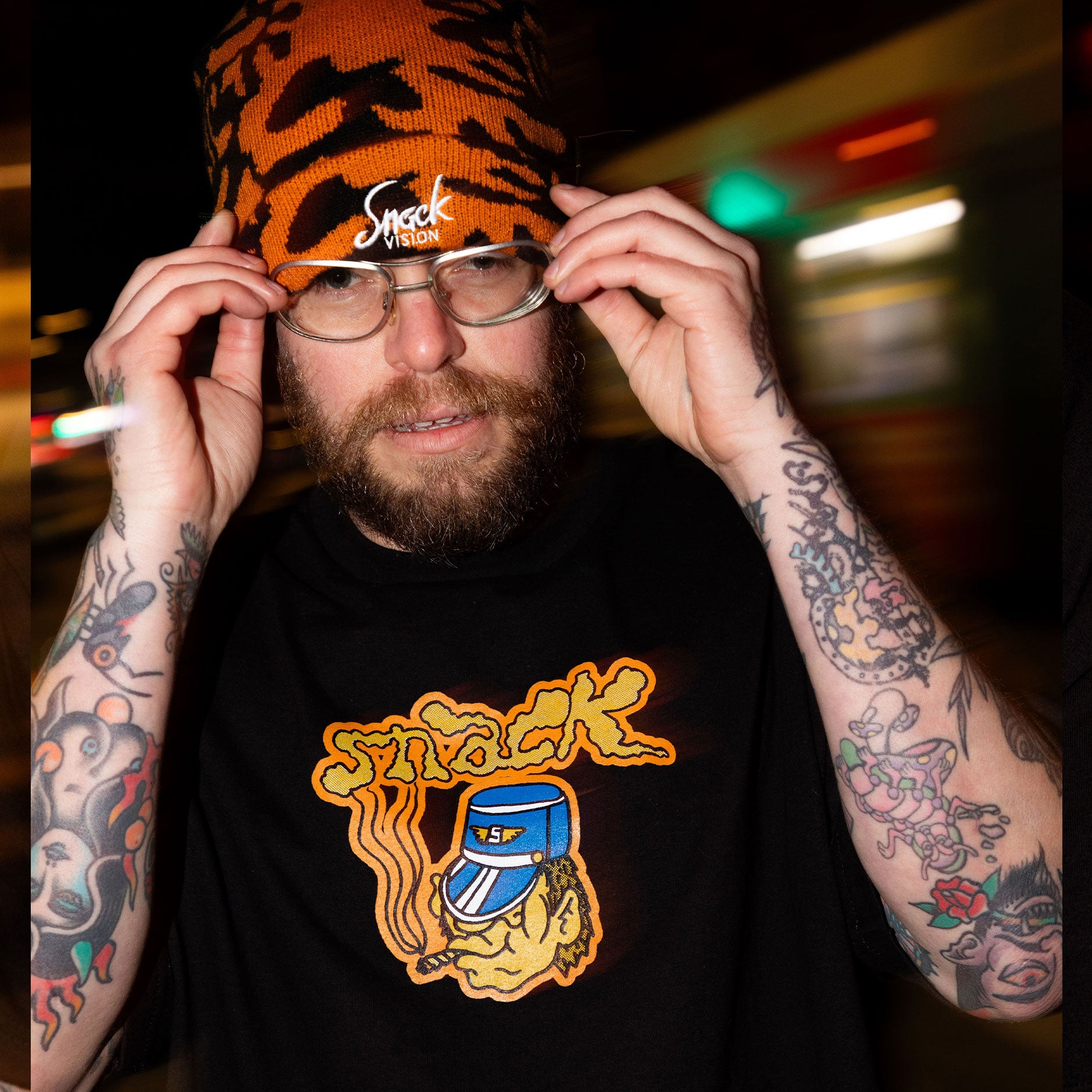 Snack Conductor t-shirt nera cotone