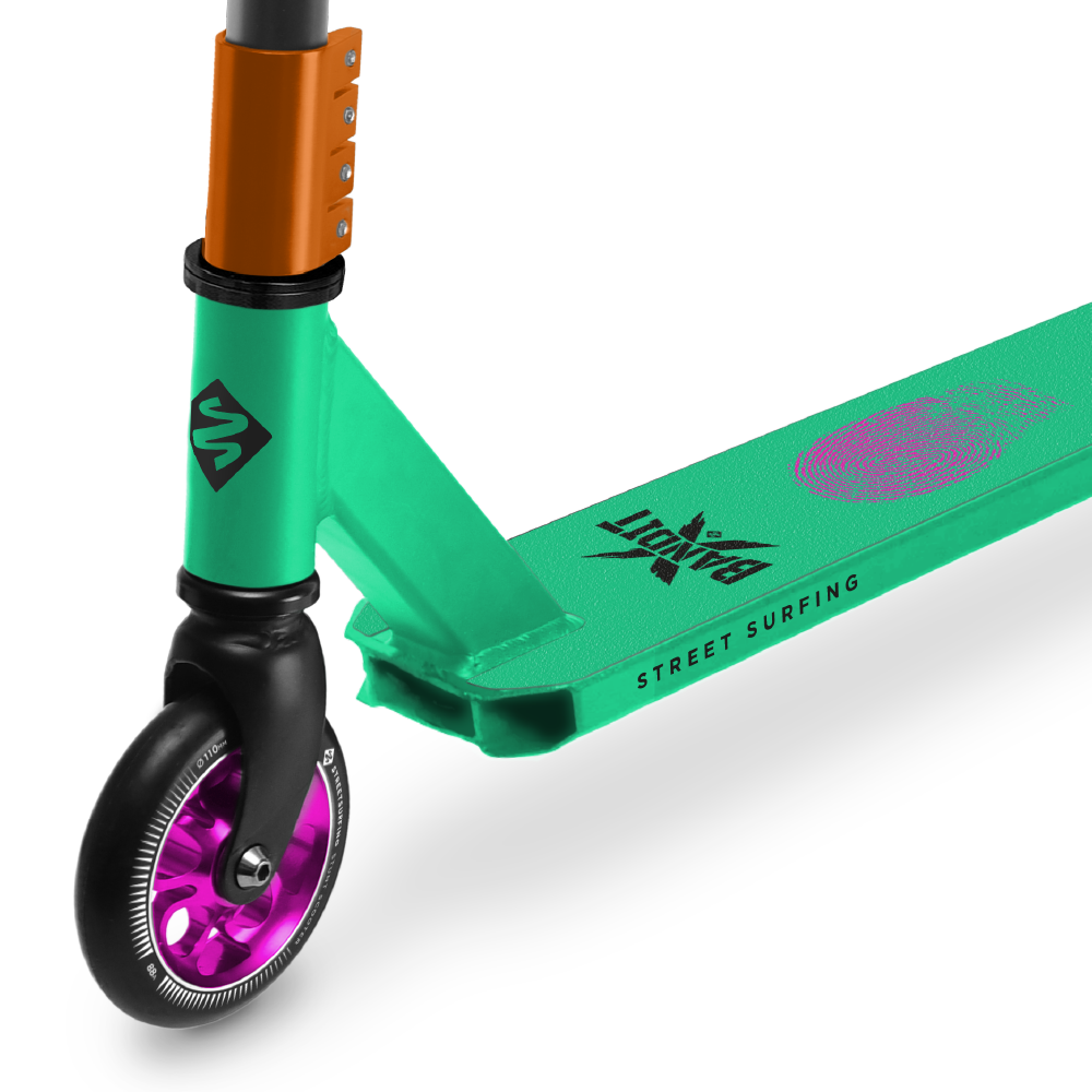 Street Surfing Bandit X monopattino stunt Busted Green HIC