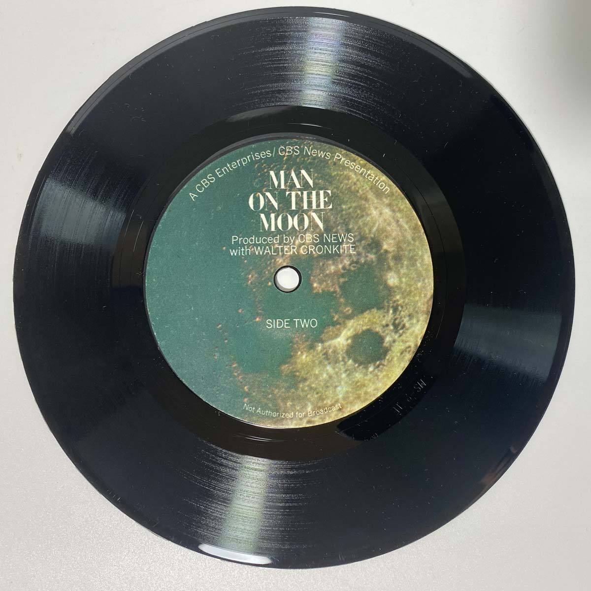 CBS News Man on the Moon disco vinile 7" Apollo 11 1969