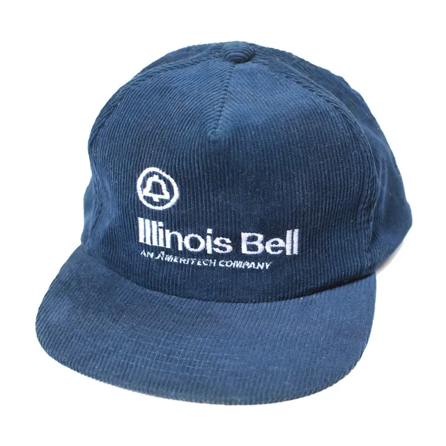 Illinois Bell Telephone Corduroy cappello snapback navy velluto