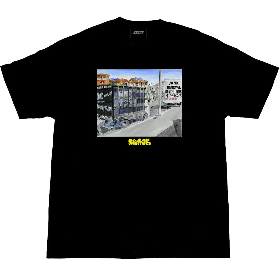 Snack Junk Removal t-shirt cotone nera