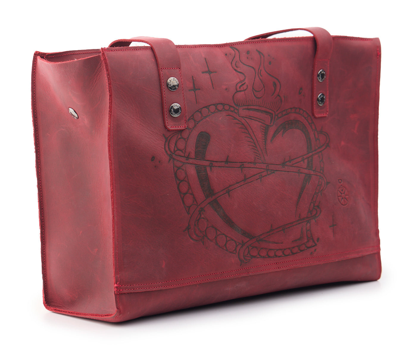 AC Longboards Red Sacro Cuore shopping bag pelle