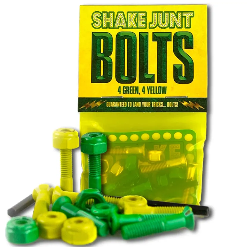 Shake Junt Bag O Bolts viteria skate 4 verdi 4 gialle