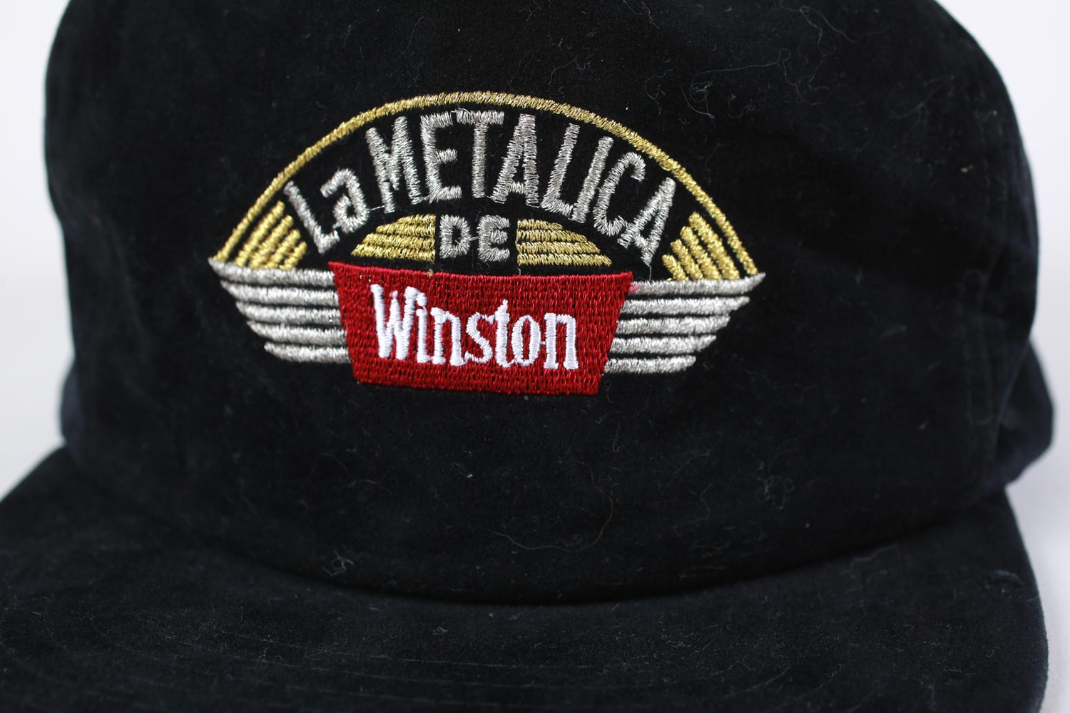 Winston cappellino snapback nero ricamato vintage