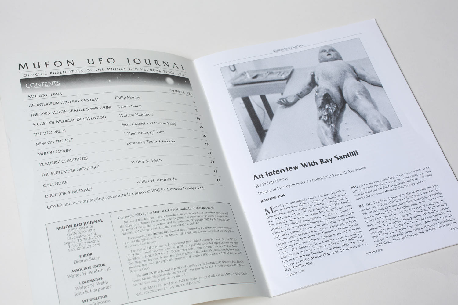 MUFON UFO Journal rivista n. 328 1995 Roswell