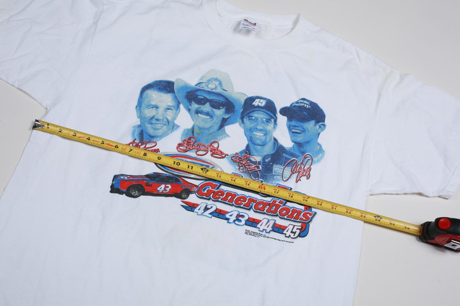 Petty Generations Nascar maglietta vintage bianca XL